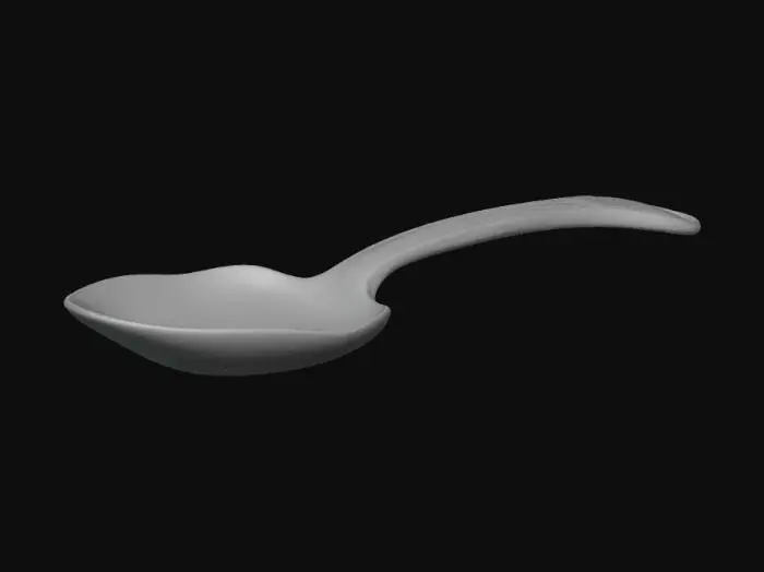 3D model for a rusted metal spoon, vintage 1800s, corroded surface texture, pitted and weathered with flaking rust, gritty detail, aged industrial look, rough metallic patina, high-resolution, dramatic lighting emphasizing texture, grunge aesthetic, high end design