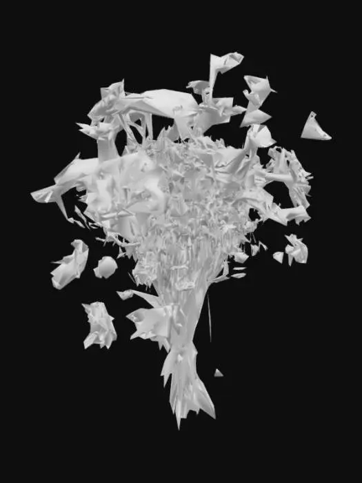 3D model for A bouquet of dried flowers, in the color of fall, held together by a string
