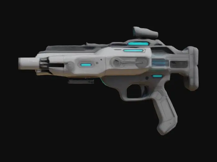 3D model for sci-fi minigun