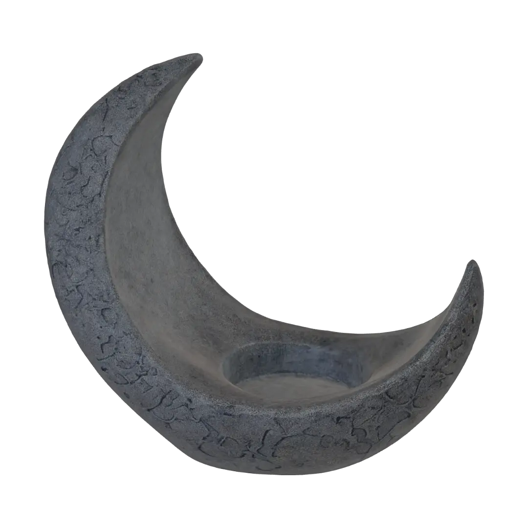 Celestial Crescent Candle Holder - Candleholder 3D model, vytvořený pomocí AI