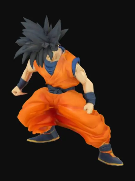 3D model for create an sun goku standing
