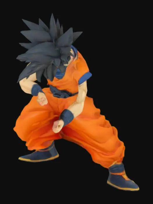 3D model for create an sun goku standing
