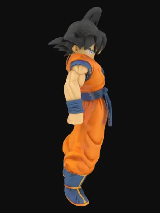 3D model for create an sun goku standing
