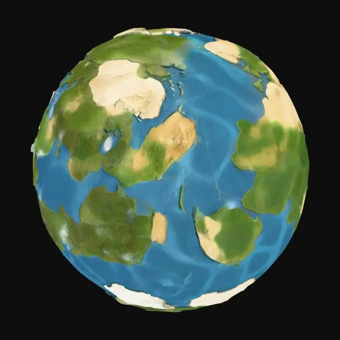 3D model for build a high graphics earth with realistic texture.