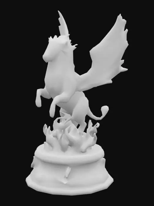 3D model for gold bonfire statue