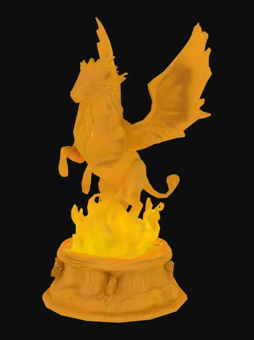 3D model for gold bonfire statue