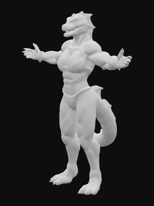 3D model for Lizard Warrior in Bikini