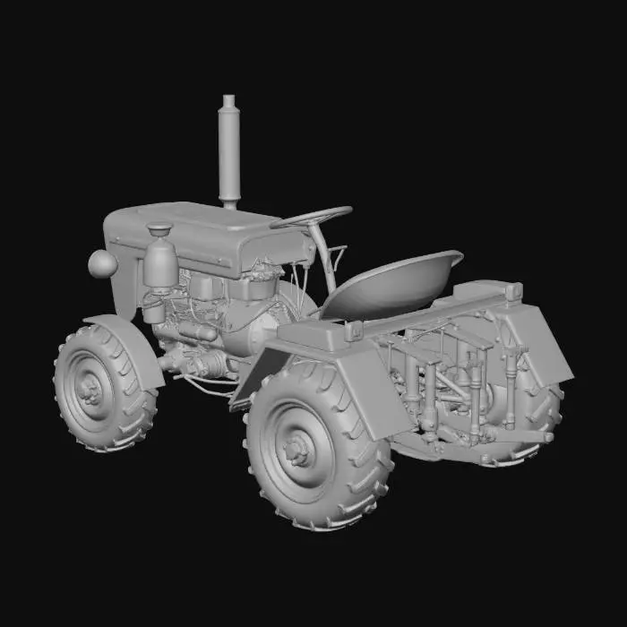 3D model for Old Farm Tractor