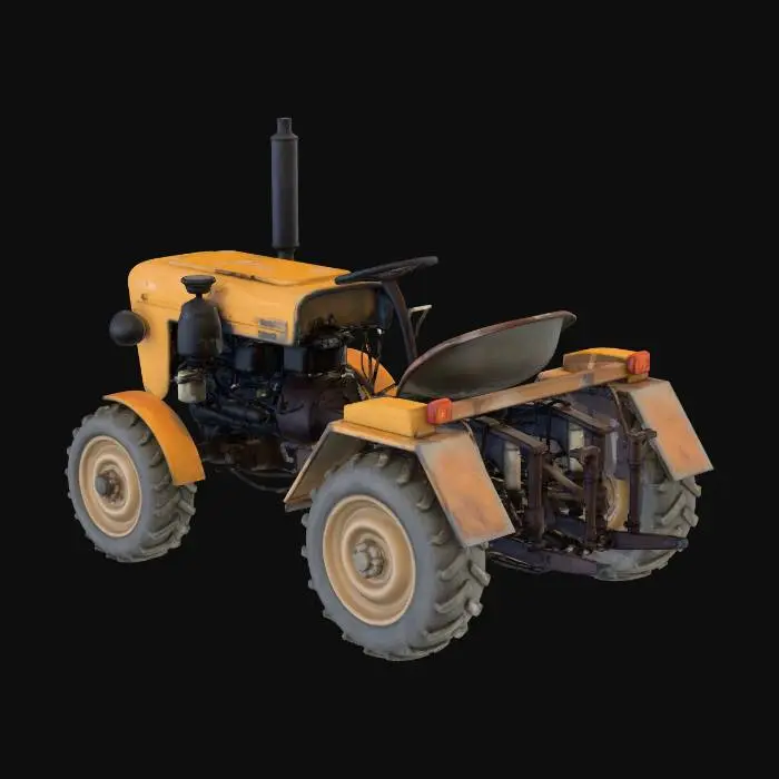 3D model for Old Farm Tractor