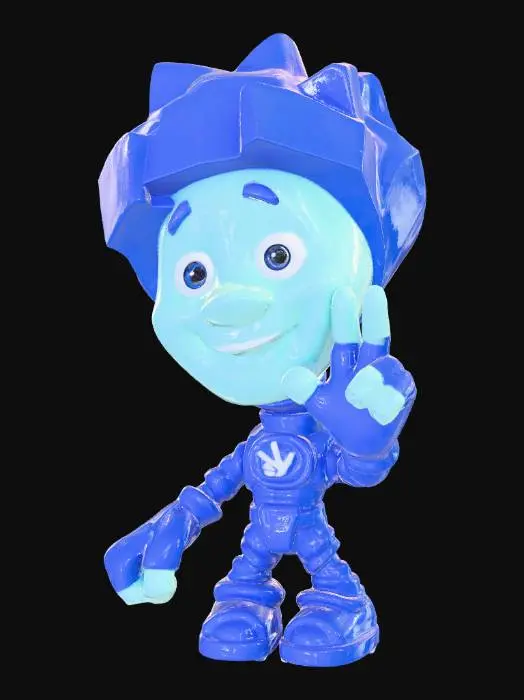 3D model for Blue Character Figure