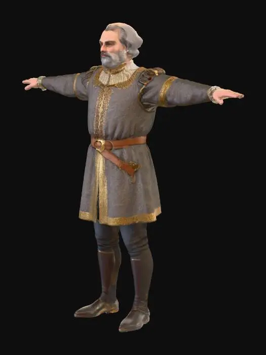 3D model for Medieval trader