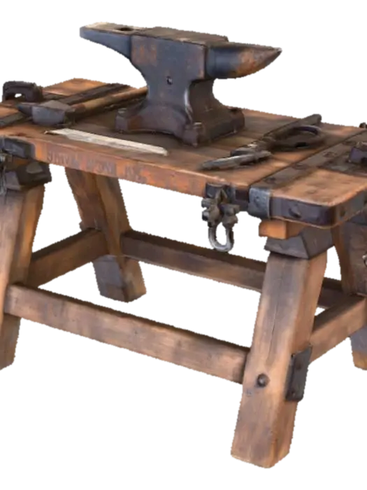 Model 3D Blacksmith's Workbench - Hammer, dijana oleh AI