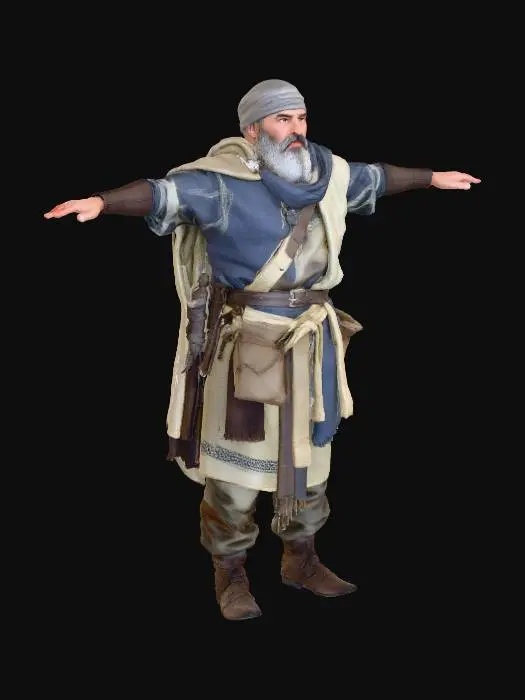 3D model for un marchand de draps médiéval