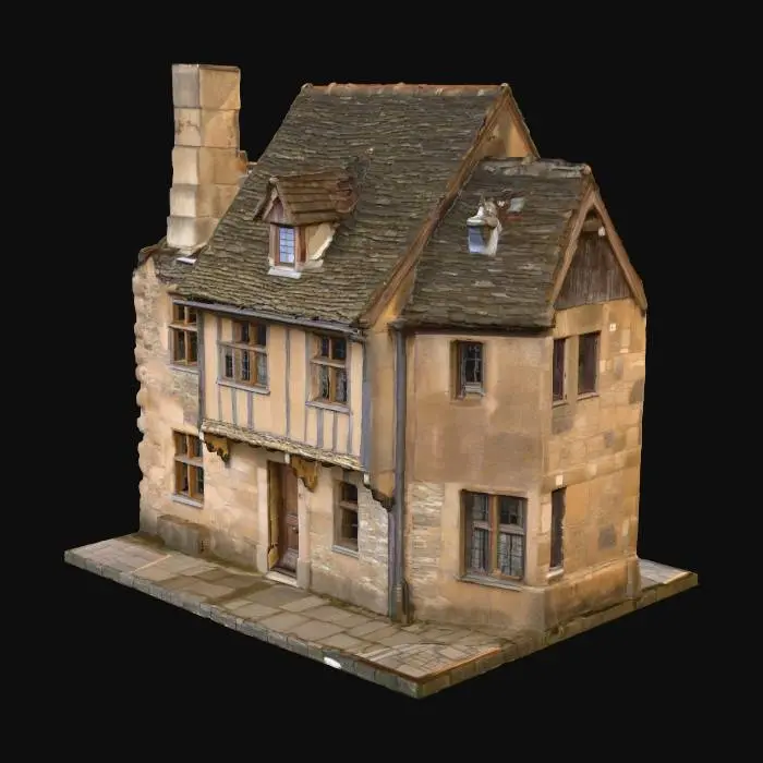 3D model for Golden Hour on Cobbled Streets