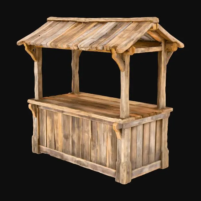 3D model for Rustic Market Stall