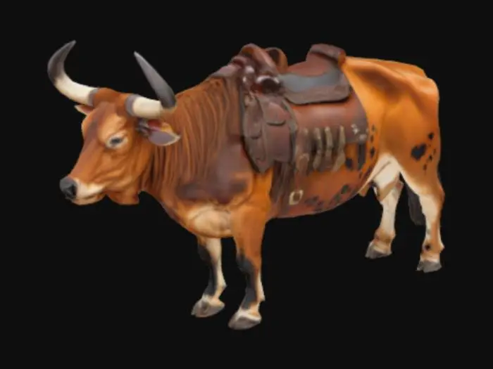 3D model for #South African #Saddled Bull, #AroundTheWorld#