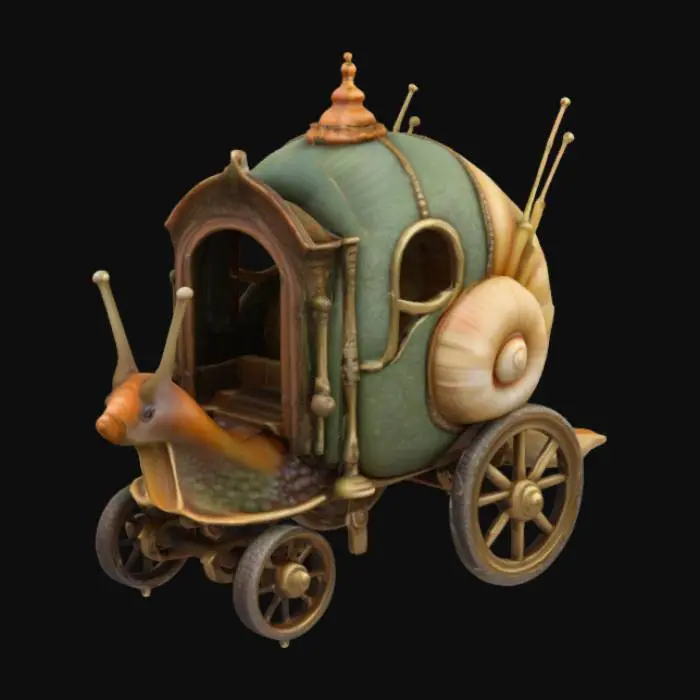 3D model for Snail Carriage, #garden#