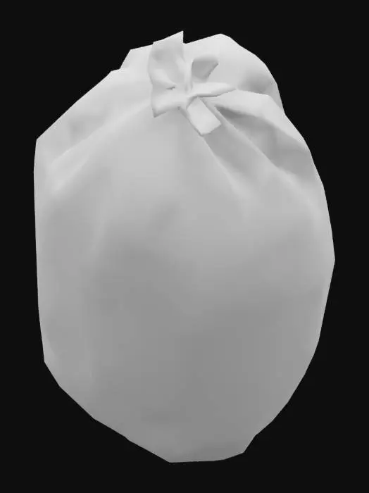 3D model for Simple low poly dark trash bag
