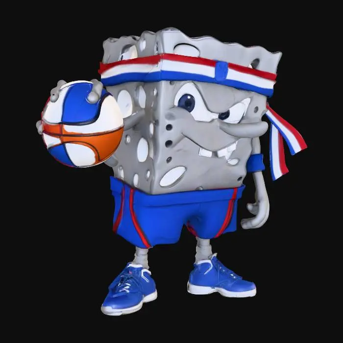 3D model for concrete basketball spingbing