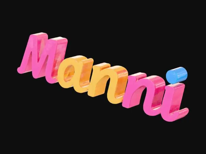 3D model for Schriftzug von Manni