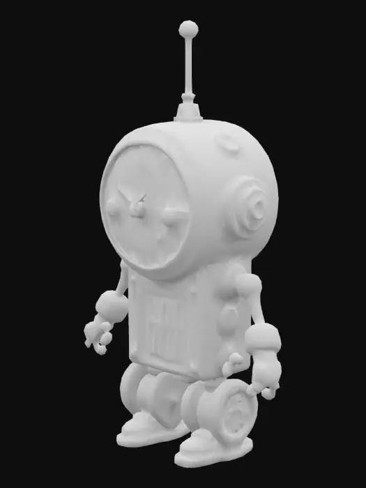 3D model for (London) big Ben as a cute chibi clock robot