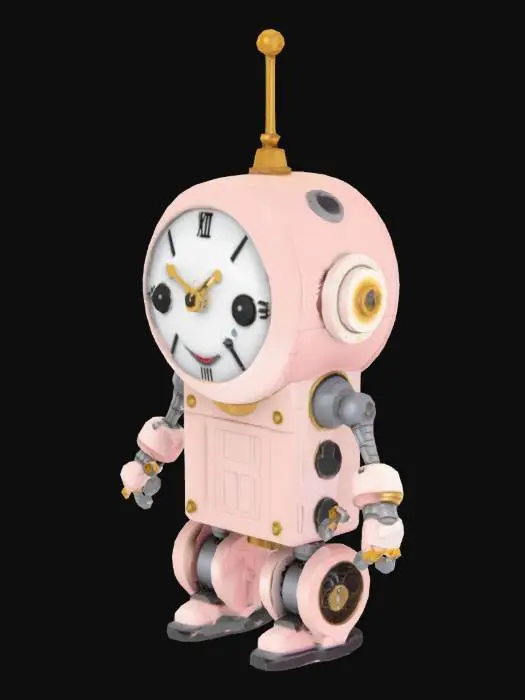 3D model for (London) big Ben as a cute chibi clock robot
