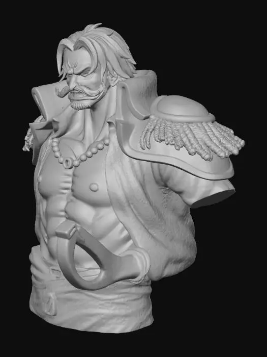 3D model for Pirate Captain Figure