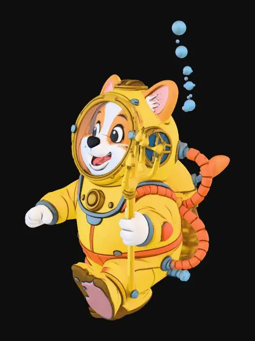 3D model for Corgi Diver Adventure