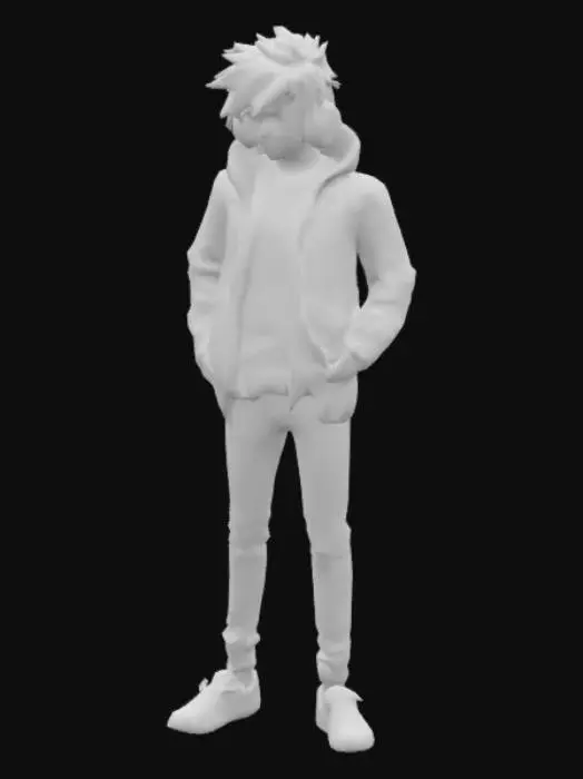 3D model for create me a vtuber character make him male
