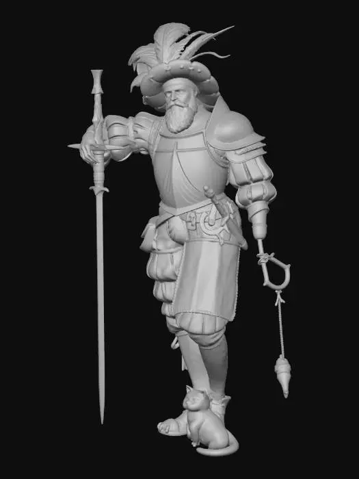 3D model for The Knight and the Cat