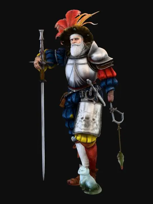 3D model for The Knight and the Cat