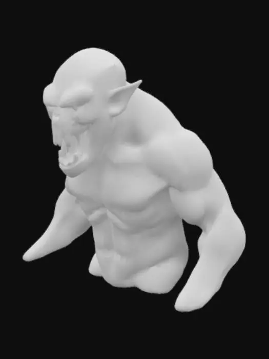 3D model for Create-an-image-of-a-humanoid-creature-with-exaggerated-features,-sharp-teeth,-and-rough,-textured-skin,-resembling-a-dark,-monstrous-figure.-The-creature-is-sitting-in-a-small,-trad