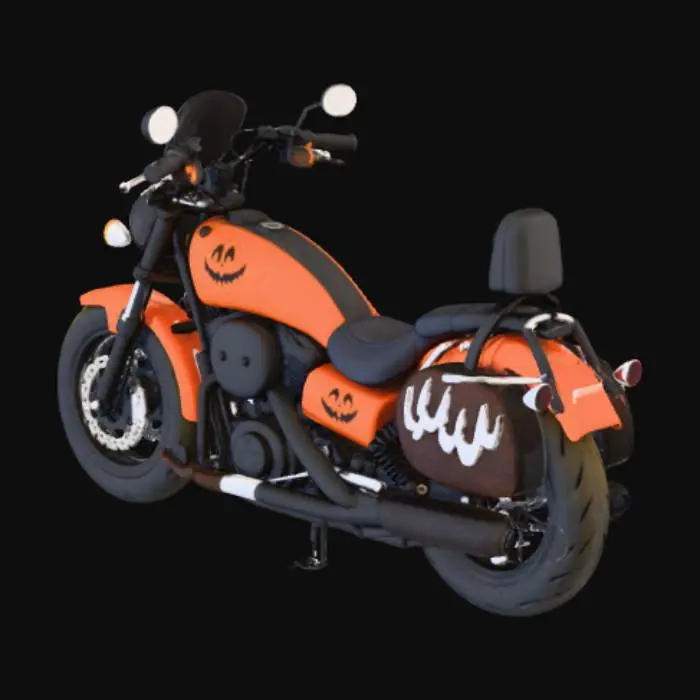 3D model for A Halloween Themed 1998 Suzuki Intruder VL1500LC.