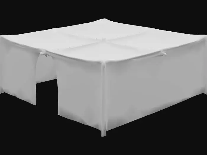 3D model for Square tent top, linen
