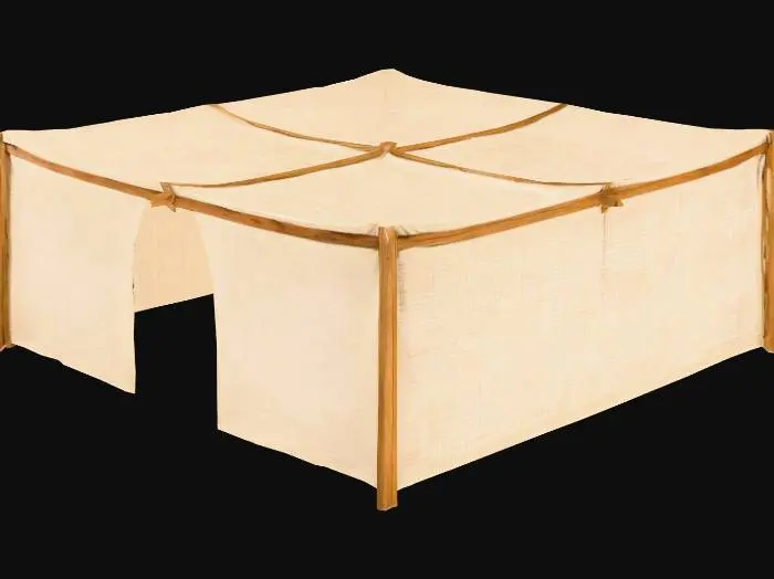 3D model for Square tent top, linen