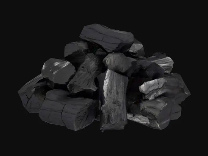 3D model for Small pile of charcoal