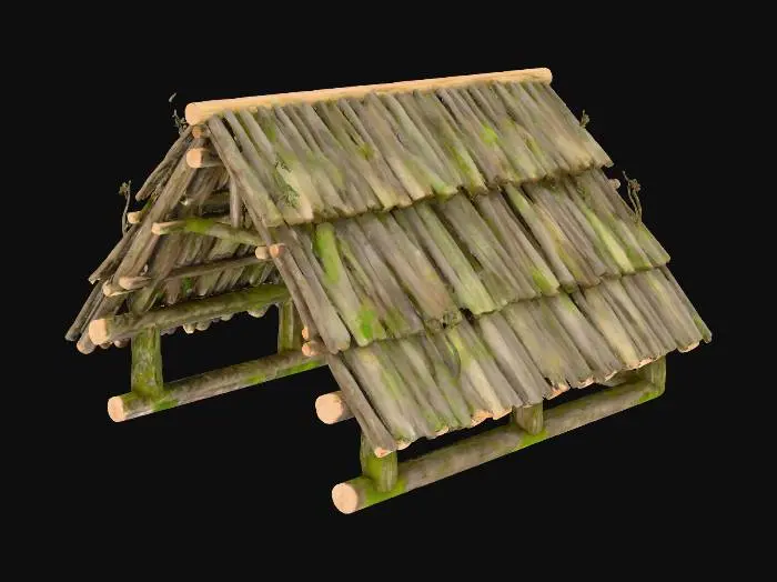 3D model for camping Lean too, empty
