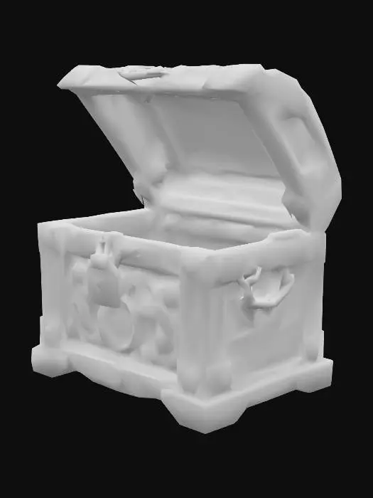 3D model for Dungeon Chest, open and empty 