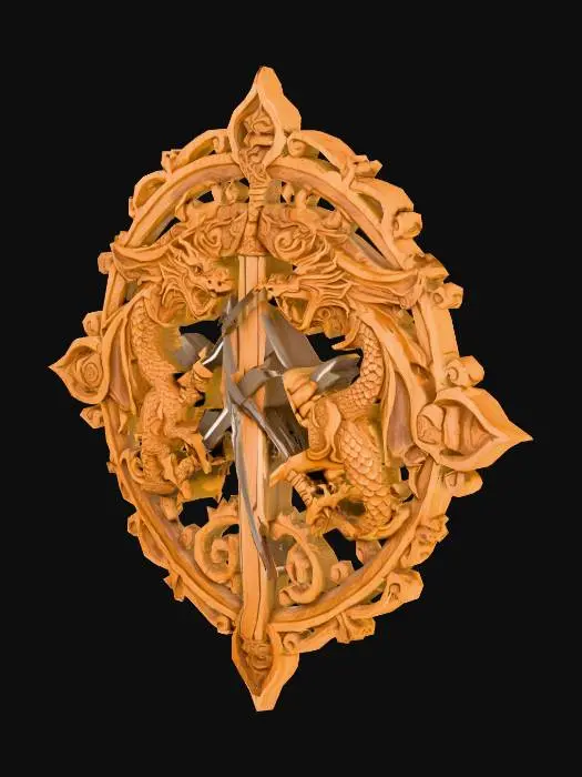 3D model for Viking wall decoration