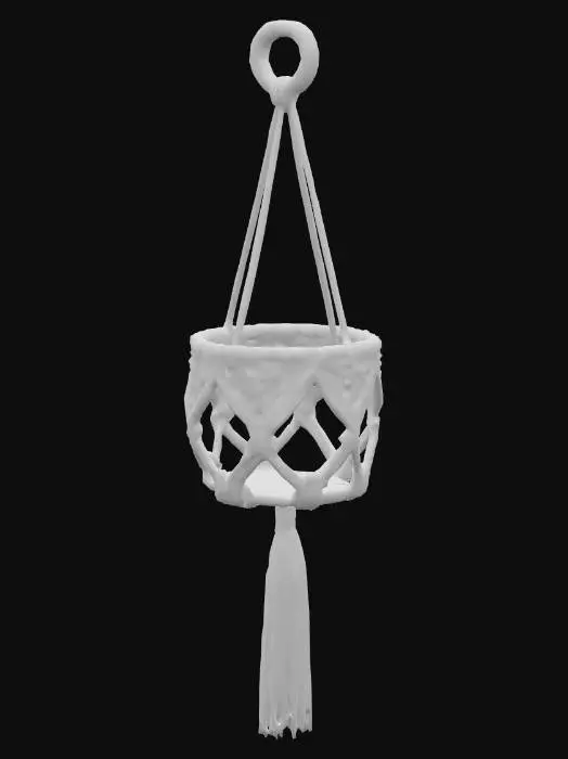 3D model for macrame hanging pot, no plant
