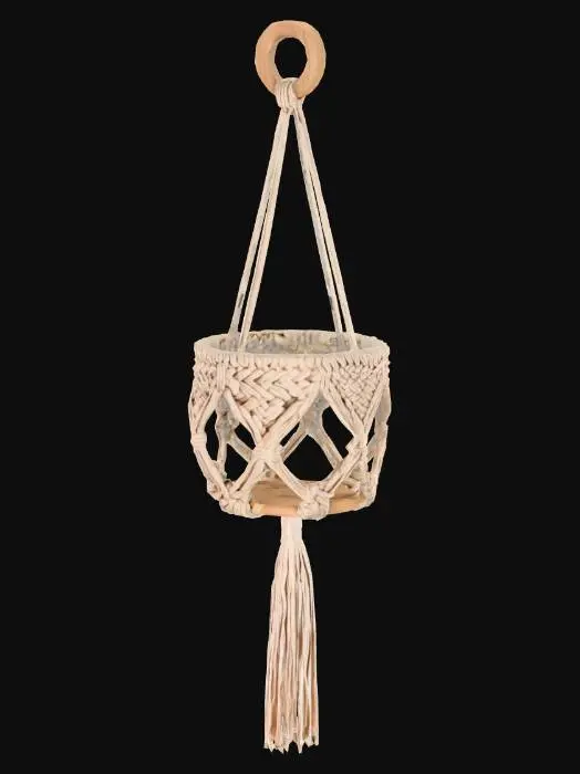 3D model for macrame hanging pot, no plant
