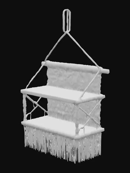 3D model for 
macrame shelve, no objects

