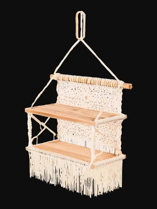 3D model for 
macrame shelve, no objects

