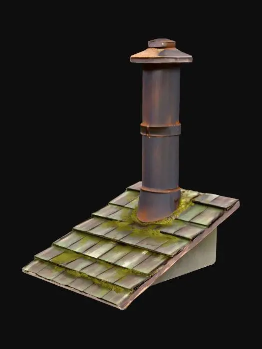 3D model for Rustic Chimney Scene