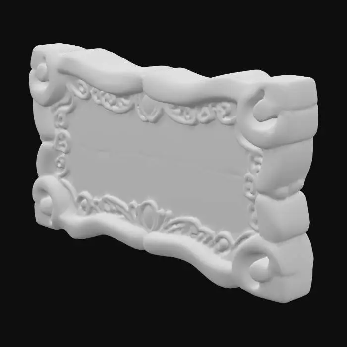 3D model for Viking wooden sign, blank
