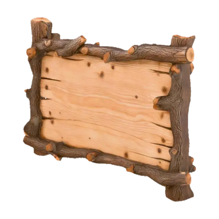 Viking wooden sign, blank 3D model, vytvořený pomocí AI
