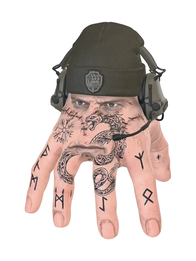 Viking Warrior Hand - Battlepose 3D model, vytvořený pomocí AI