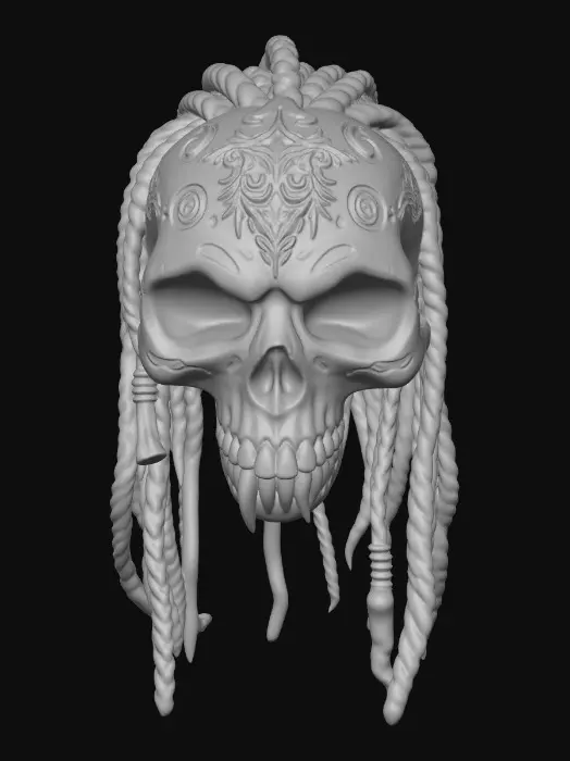 3D model for add long dreads to the eldritch skull