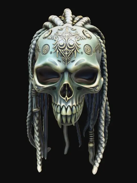 3D model for add long dreads to the eldritch skull