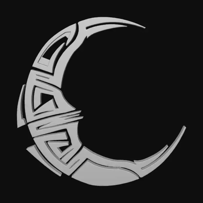 3D model for Tribal Crescent Moon